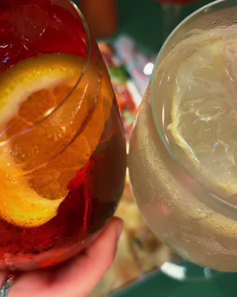 Aperol spritz and cocktails close up